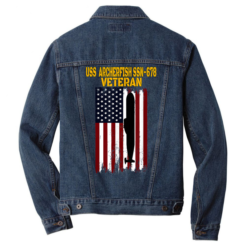 Uss Archerfish Ssn 678 Submarine Veterans Day Father's Day T Shirt Men Denim Jacket | Artistshot