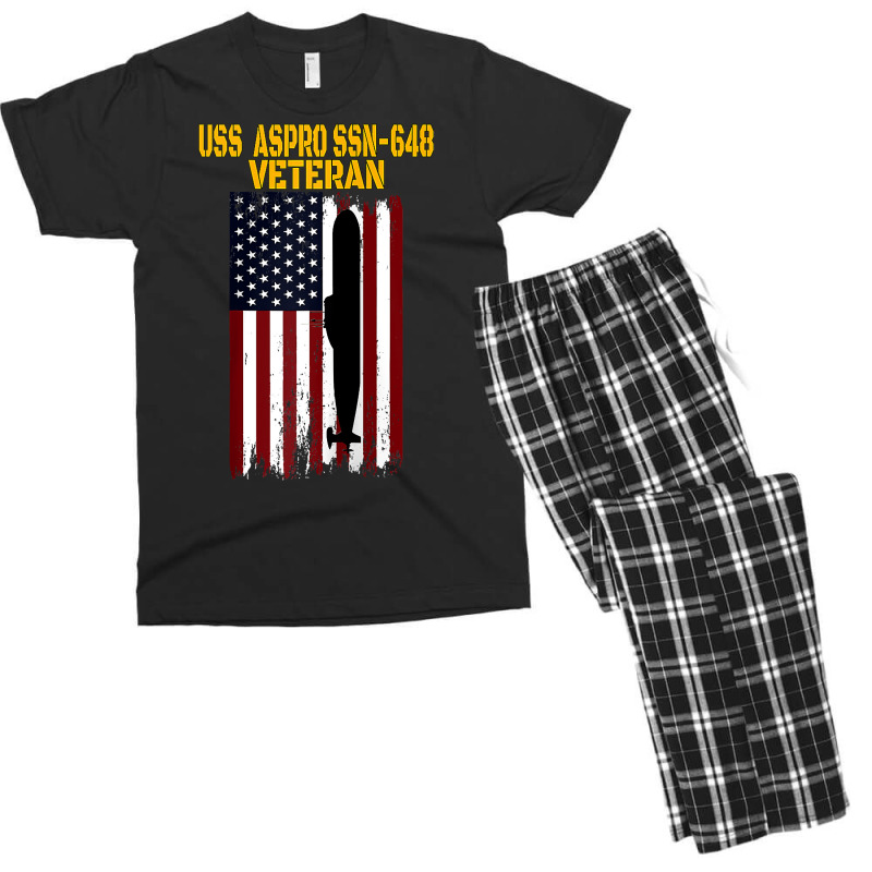 Uss Aspro Ssn 648 Submarine Veterans Day Father's Day Raglan Baseball Men's T-shirt Pajama Set | Artistshot