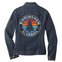 Birmingham Alabama Al Vintage Retro 70s Ladies Denim Jacket | Artistshot