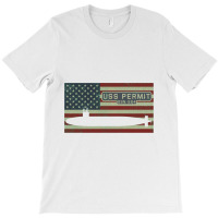 Uss Permit Ssn 594 Nuclear Submarine Vintage American Flag Gift T-shirt | Artistshot