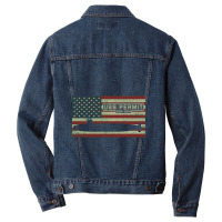 Uss Permit Ssn 594 Nuclear Submarine Vintage American Flag Gift Men Denim Jacket | Artistshot