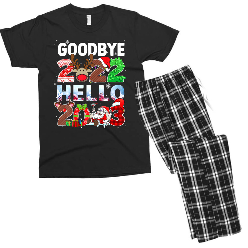 Goodbye 2022 Hello 2023 Cute Christmas Tee Men's T-shirt Pajama Set | Artistshot