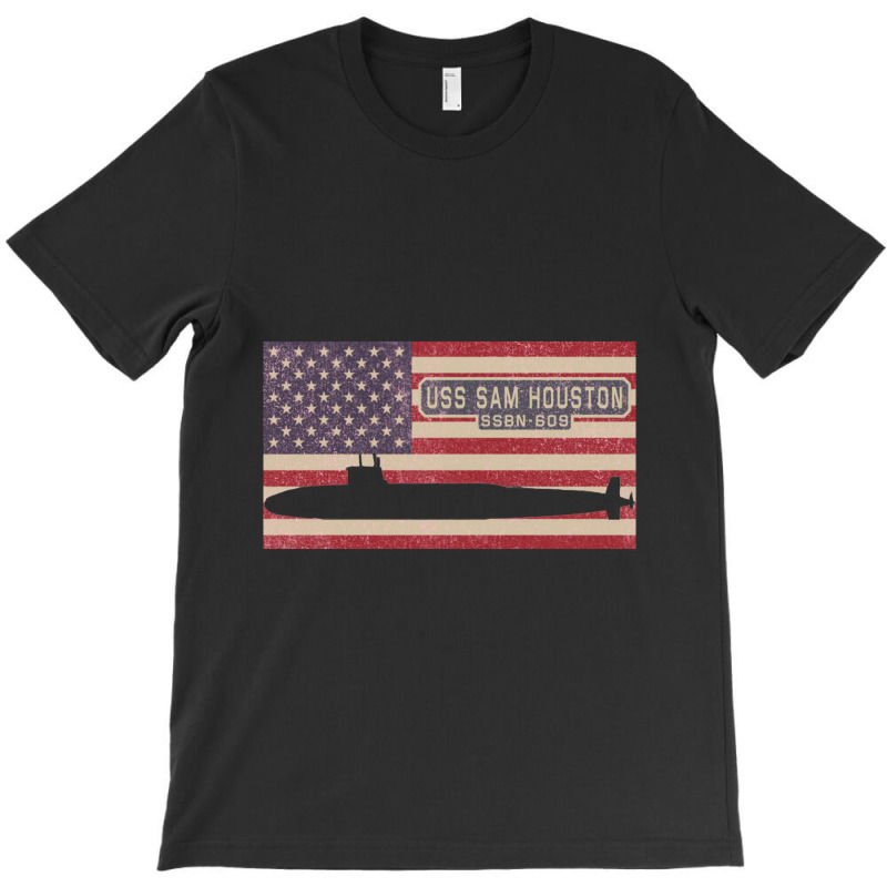 Uss Sam Houston Ssbn 609 Nuclear Ballistic Missile Submarine Vintage T-shirt | Artistshot