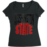 Washington State Zip Hoodie Women's Triblend Scoop T-shirt | Artistshot