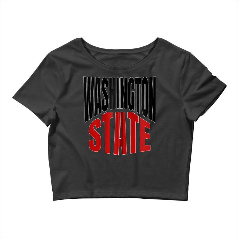 Washington State Zip Hoodie Crop Top by MARKANTHONYWALKER | Artistshot