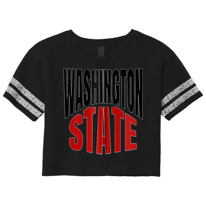 Washington State Zip Hoodie Scorecard Crop Tee by MARKANTHONYWALKER | Artistshot