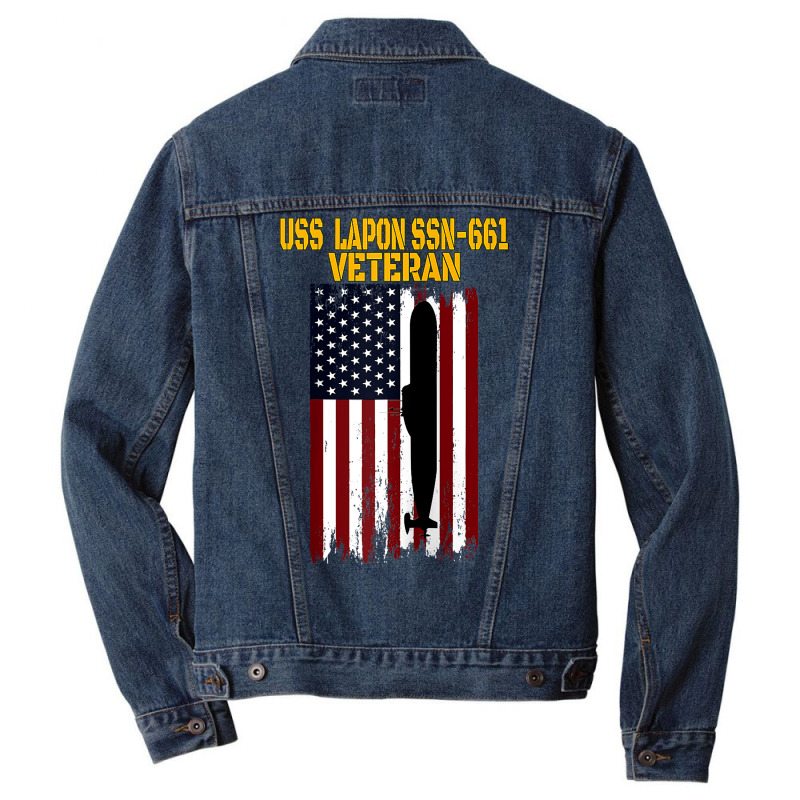 Uss Lapon Ssn 661 Submarine Veterans Day Father's Day Raglan Baseball Men Denim Jacket | Artistshot