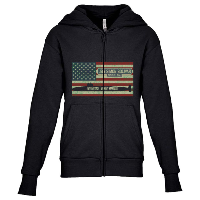 Uss Simon Bolivar Ssbn 641 Benjamin Franklin Class Ballistic Missile Youth Zipper Hoodie by kudaponijengkulit | Artistshot