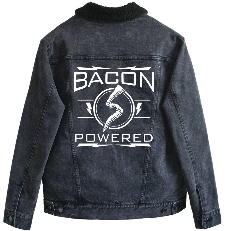 Bacon Powered Unisex Sherpa-lined Denim Jacket | Artistshot