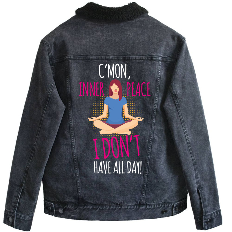 C'mon Inner Peace Unisex Sherpa-lined Denim Jacket | Artistshot