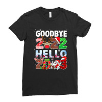 Goodbye 2022 Hello 2023 Cute Christmas Ladies Fitted T-shirt | Artistshot