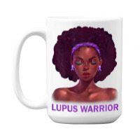 Womens Afro African American Black Woman Lupus Warrior 15 Oz Coffee Mug | Artistshot