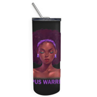 Womens Afro African American Black Woman Lupus Warrior Skinny Tumbler | Artistshot