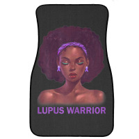 Womens Afro African American Black Woman Lupus Warrior Front Car Mat | Artistshot