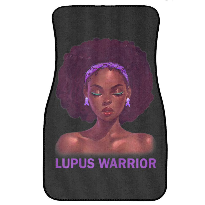 Womens Afro African American Black Woman Lupus Warrior Front Car Mat | Artistshot