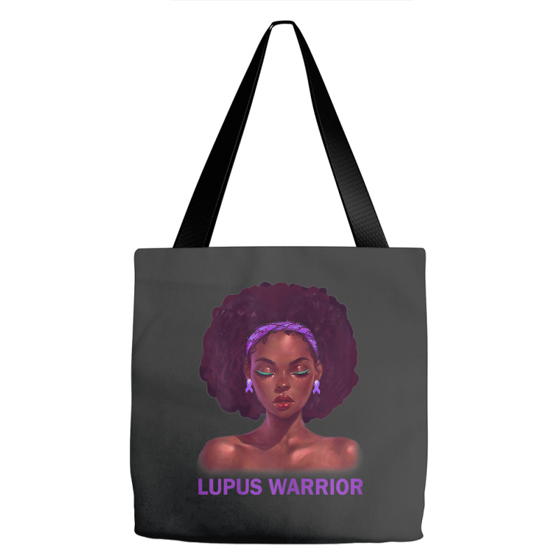 Womens Afro African American Black Woman Lupus Warrior Tote Bags | Artistshot