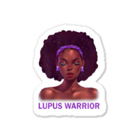 Womens Afro African American Black Woman Lupus Warrior Sticker | Artistshot