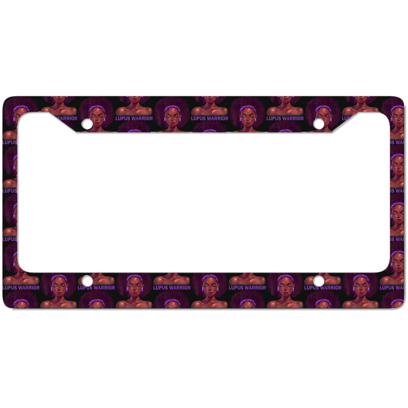 Womens Afro African American Black Woman Lupus Warrior License Plate Frame | Artistshot