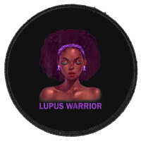 Womens Afro African American Black Woman Lupus Warrior Round Patch | Artistshot