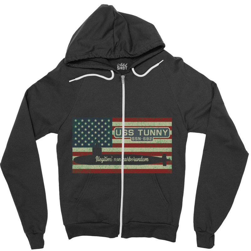 Uss Tunny Ssn 682 Sturgeon Class Nuclear Attack Submarine Vintage Zipper Hoodie | Artistshot