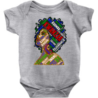 Artistic Kwanzaa Black Woman Afro 7 Principles Red & Green T Shirt Baby Bodysuit | Artistshot