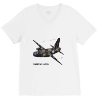 Wellington British Ww2 Bomber Plane Art   Wellington Bomber Plane V-neck Tee | Artistshot