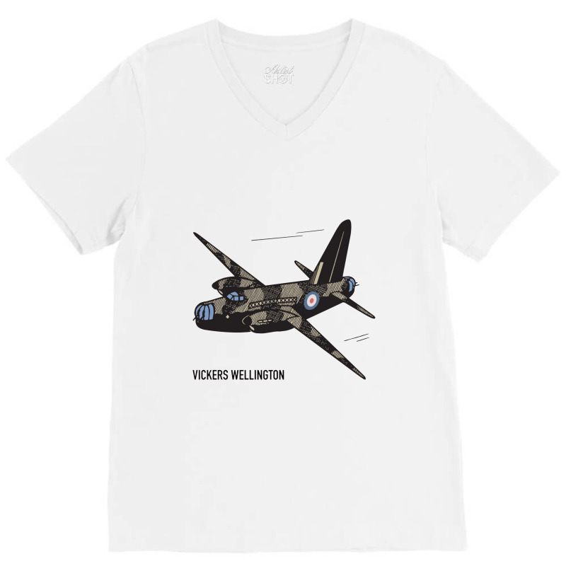 Wellington British Ww2 Bomber Plane Art   Wellington Bomber Plane V-neck Tee | Artistshot