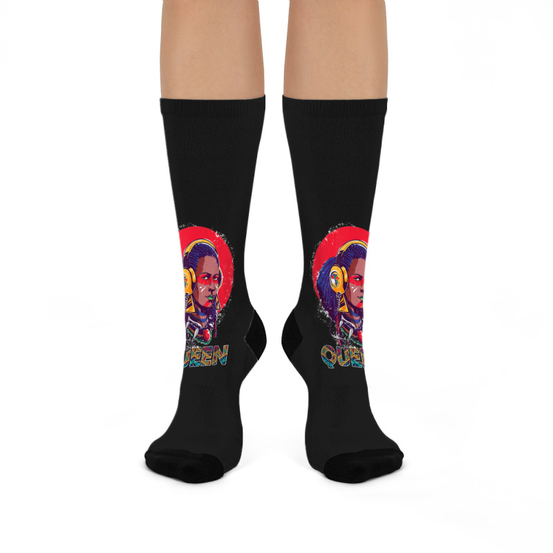 Beautiful African  Warrior Women Girls Crew Socks | Artistshot