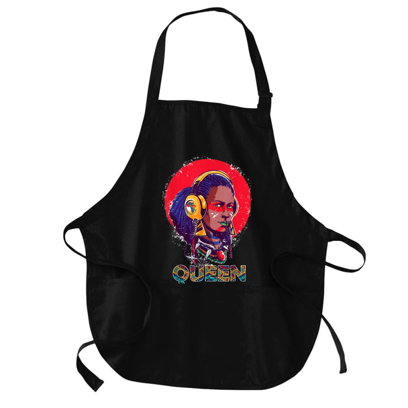 Beautiful African  Warrior Women Girls Medium-length Apron | Artistshot