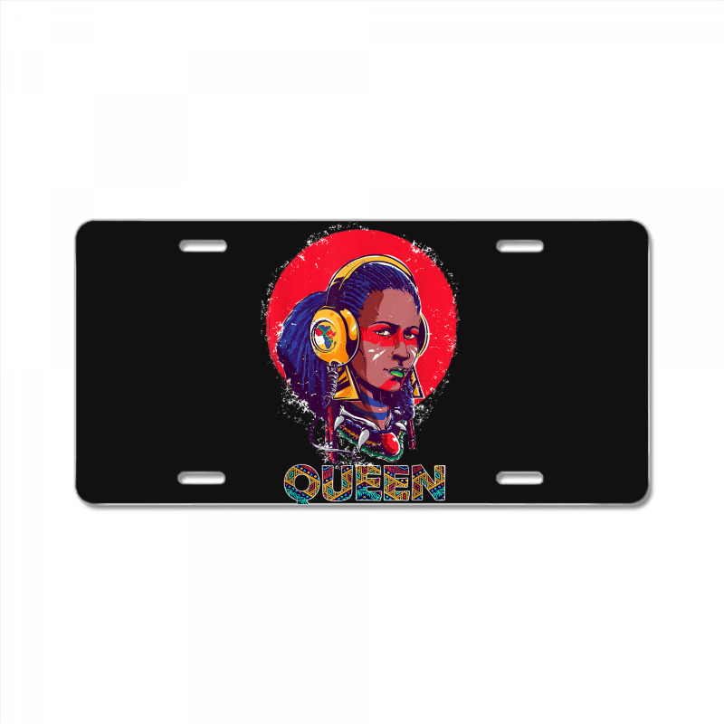 Beautiful African  Warrior Women Girls License Plate | Artistshot