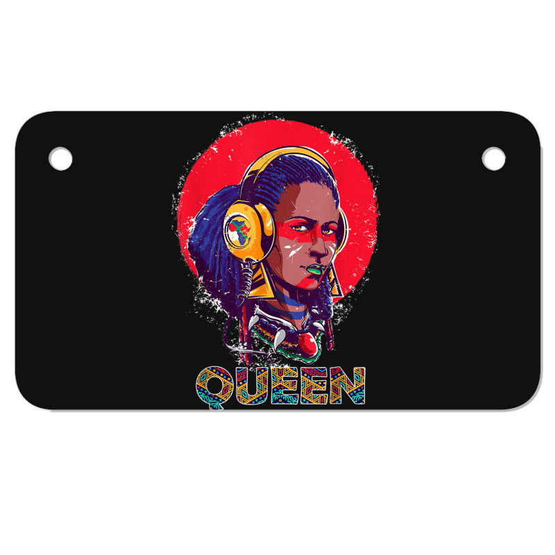 Beautiful African  Warrior Women Girls Motorcycle License Plate | Artistshot