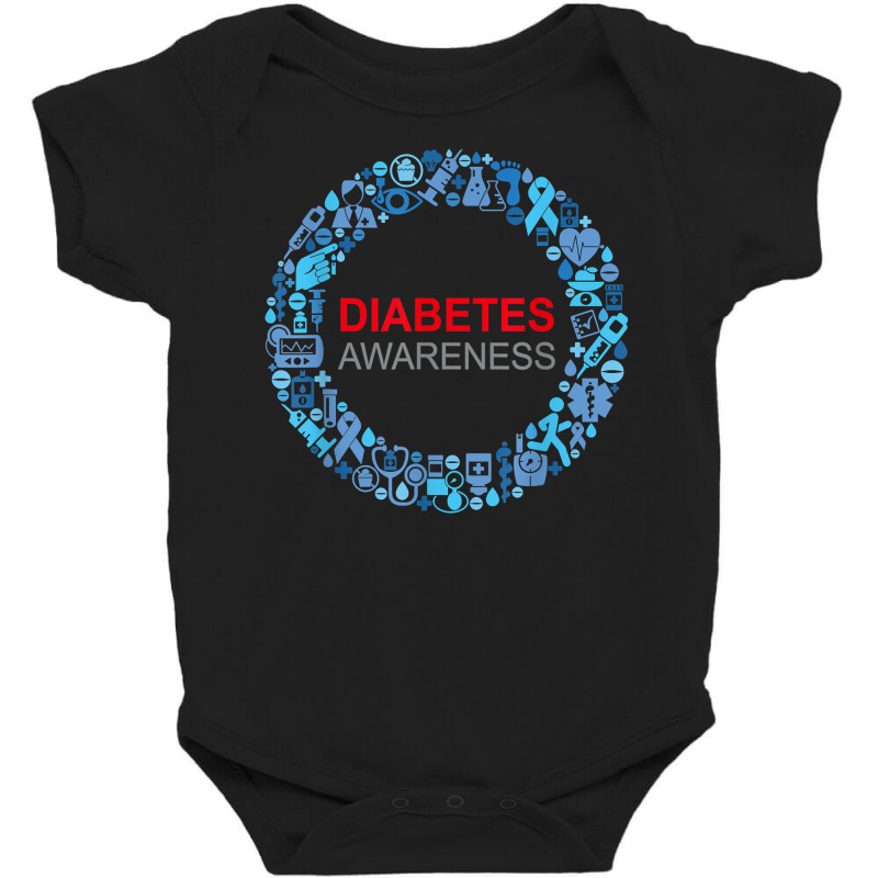 Diabetes Awareness World Diabetes Day T Shirt Baby Bodysuit by paisleafuscaldo | Artistshot