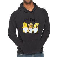 Bee Happy Bee Gnome Spring Vintage Hoodie | Artistshot