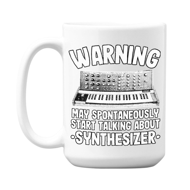 Funny Warning May Talk About Synthesizer Analog 15 Oz Coffee Mug | Artistshot