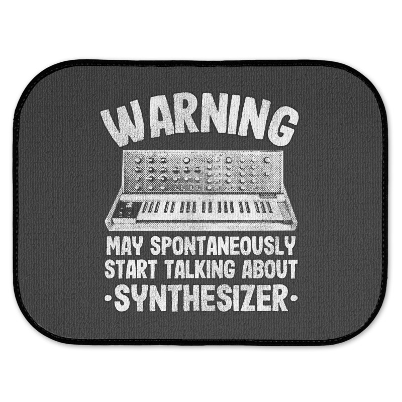 Funny Warning May Talk About Synthesizer Analog Rear Car Mat | Artistshot