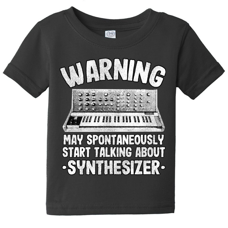 Funny Warning May Talk About Synthesizer Analog Baby Tee | Artistshot