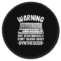 Funny Warning May Talk About Synthesizer Analog Round Patch | Artistshot