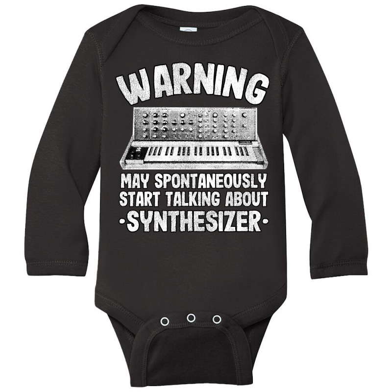 Funny Warning May Talk About Synthesizer Analog Long Sleeve Baby Bodysuit | Artistshot