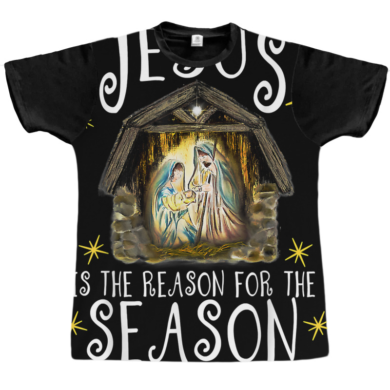 Christmas Nativity Jesus Is The Reason For The Season Manger T Shirt Graphic T-shirt by lavenakf44f | Artistshot