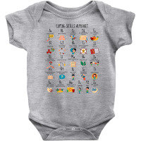 Coping Skills Alphabet Mental Health Awareness Counselor T Shirt Baby Bodysuit | Artistshot