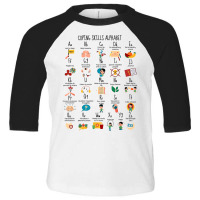 Coping Skills Alphabet Mental Health Awareness Counselor T Shirt Toddler 3/4 Sleeve Tee | Artistshot