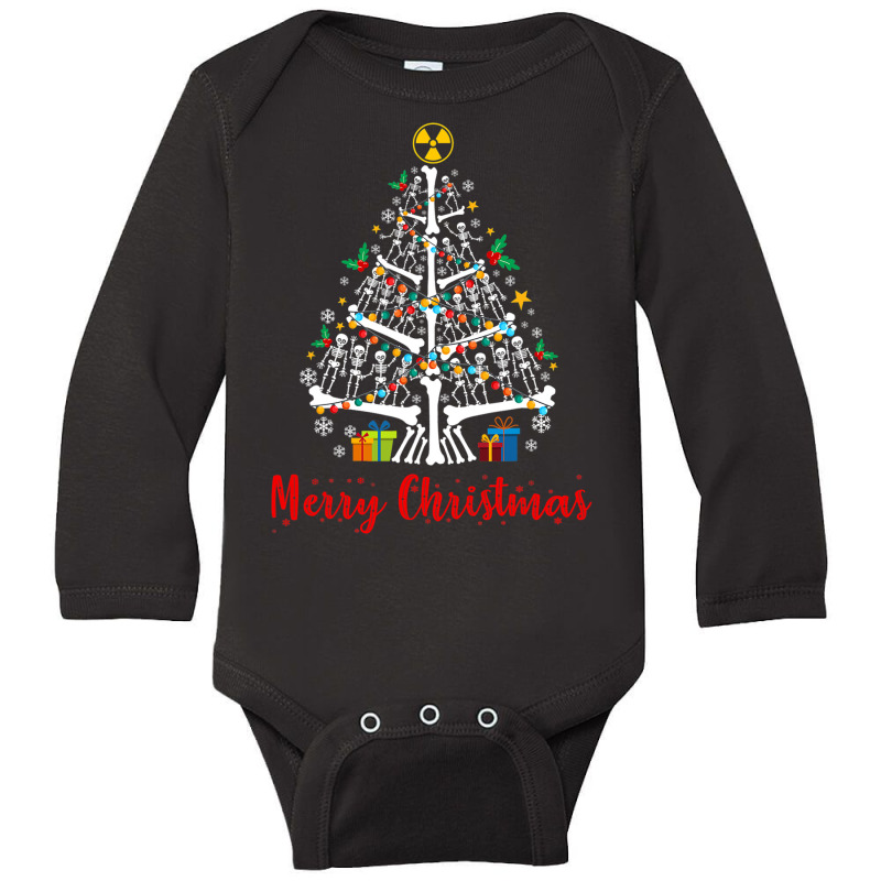 Christmas Tree Skeleton Xmas Radiology Radiologist Long Sleeve Baby Bodysuit by PeterArtist | Artistshot