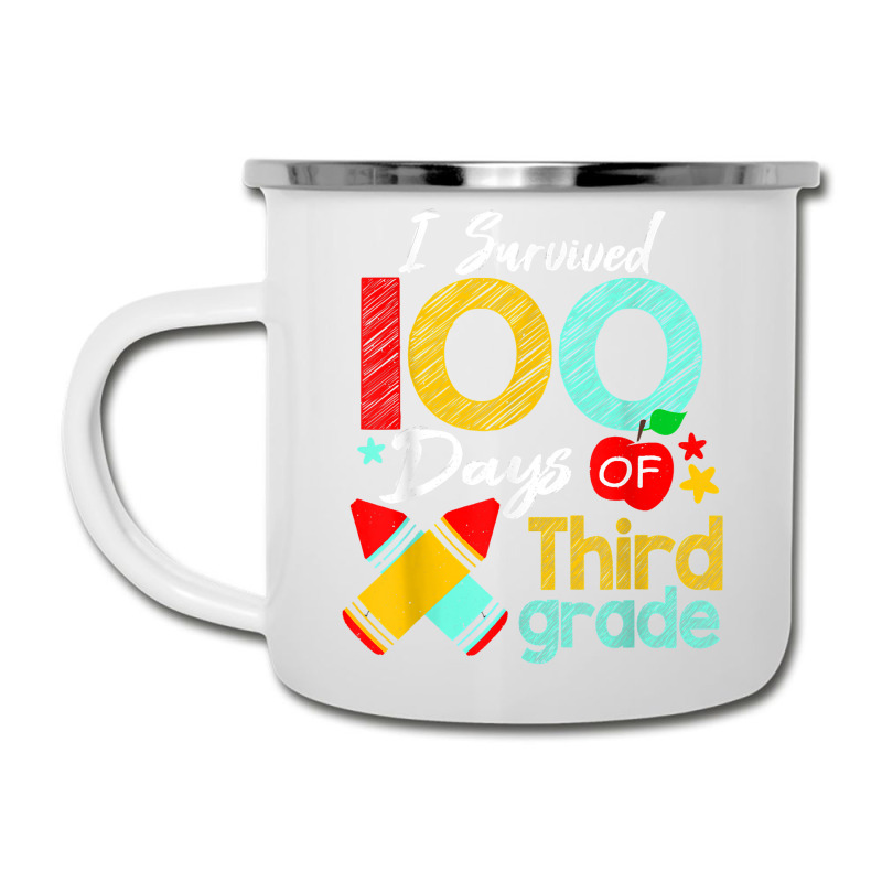 Colors Survived 100th Day Of 3rd Grade 100 Days Of School T Shirt Camper Cup | Artistshot