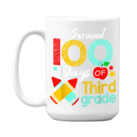 Colors Survived 100th Day Of 3rd Grade 100 Days Of School T Shirt 15 Oz Coffee Mug | Artistshot