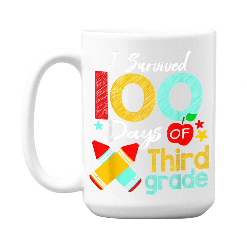 Colors Survived 100th Day Of 3rd Grade 100 Days Of School T Shirt 15 Oz Coffee Mug | Artistshot