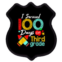 Colors Survived 100th Day Of 3rd Grade 100 Days Of School T Shirt Shield Patch | Artistshot