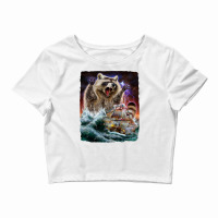 Monster Raccoon As Kraken Attack A War Ship At High Seas Crop Top | Artistshot