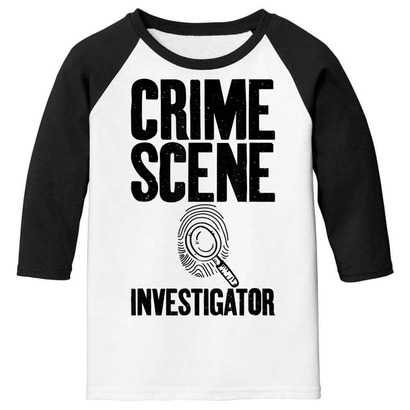 Crime Scene Investigator Private Detective Expert Graphic T Shirt Youth 3/4 Sleeve by marge3nstbo | Artistshot