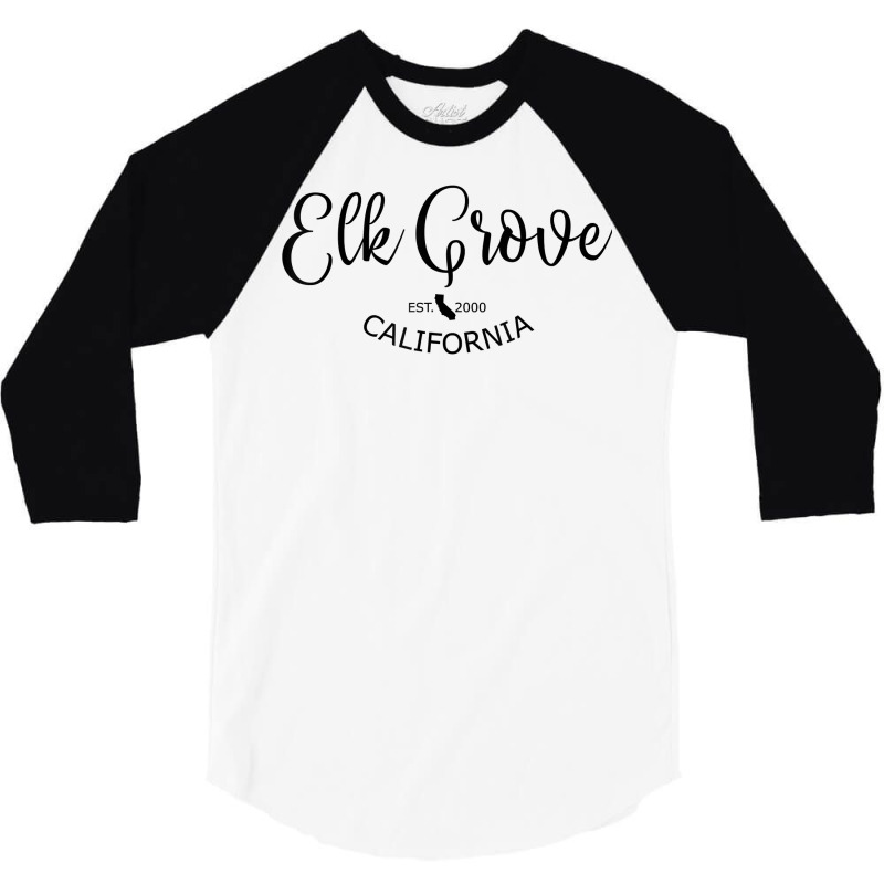 Elk Grove California State Map Elk Grove Ca Us City T Shirt 3/4 Sleeve Shirt | Artistshot