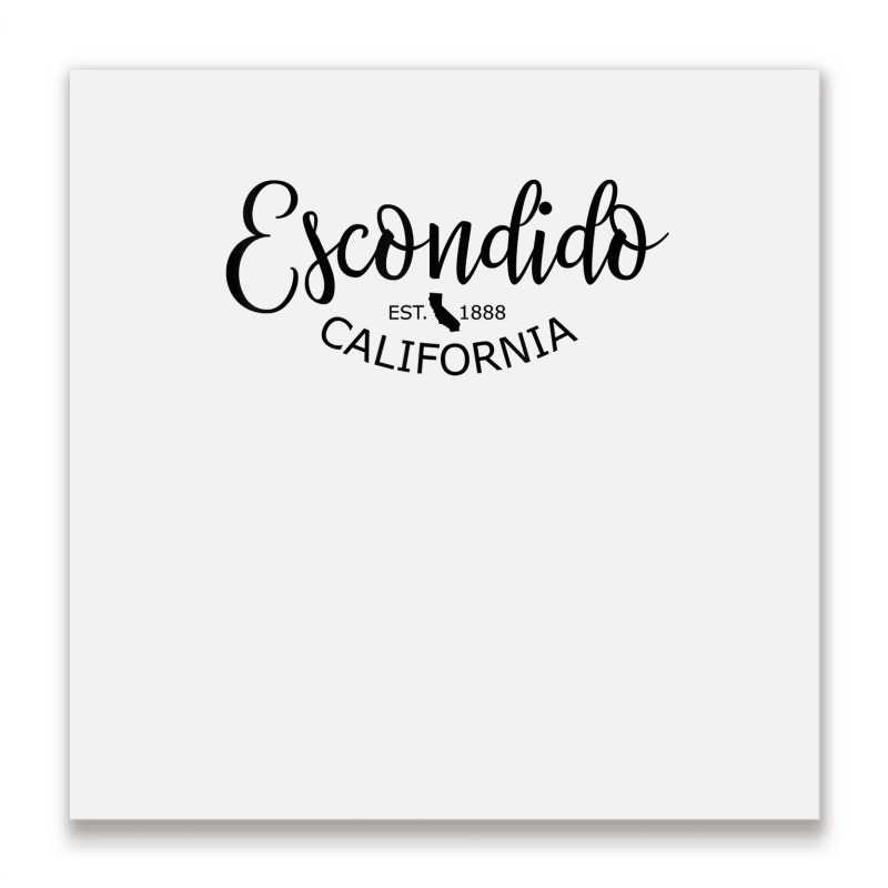 Escondido California State Map Escondido Ca Us City T Shirt Metal Print Square | Artistshot